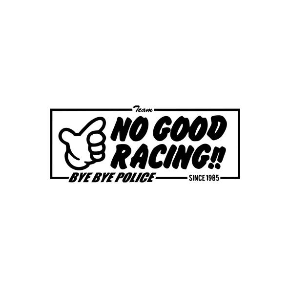 No Good Racing Araba Sticker 17x17 Cm Siyah ürün görseli 1