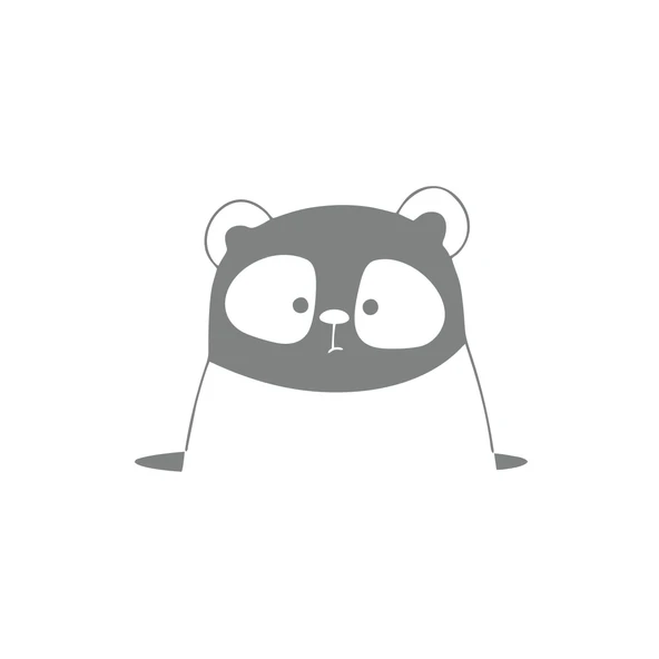 Panda Araba Sticker 17x17 Cm Gri ürün görseli 1