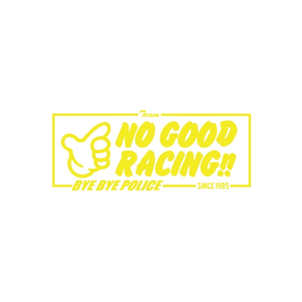 No Good Racing Araba Sticker 17x17 Cm Sarı ürün görseli 1
