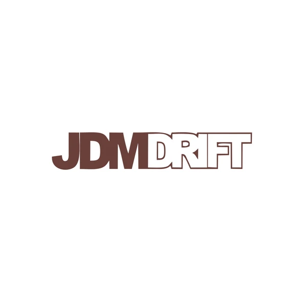 JDM Drift Araba Sticker 17x17 Cm Kahverengi ürün görseli 1