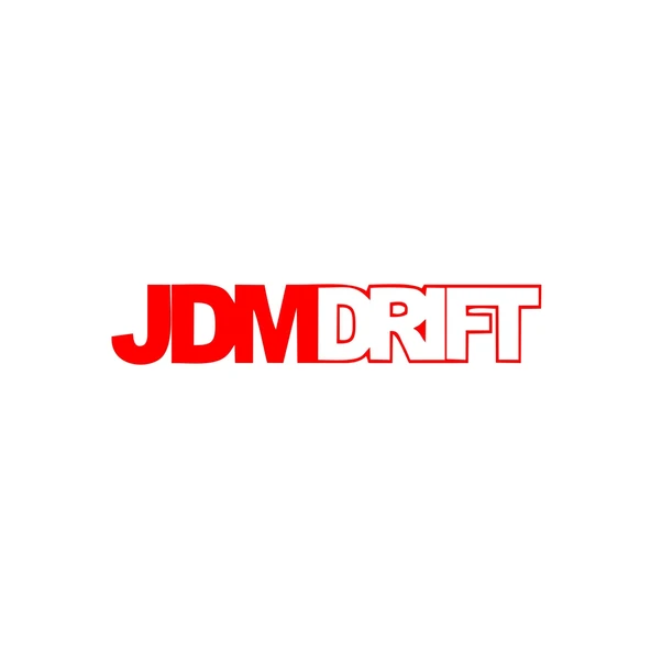JDM Drift Araba Sticker 17x17 Cm Kırmızı ürün görseli 1