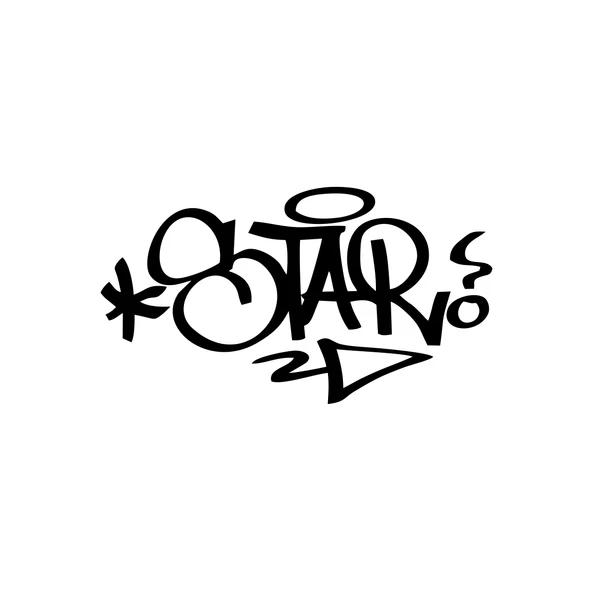 Graffiti Star Araba Sticker 17x17 Cm Siyah ürün görseli 1