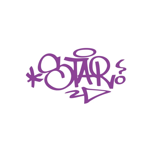 Graffiti Star Araba Sticker 17x17 Cm Mor ürün görseli 1