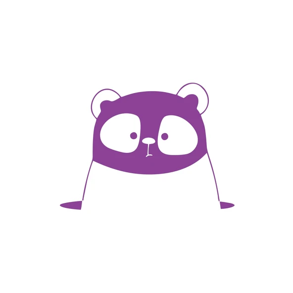 Panda Araba Sticker 17x17 Cm Mor ürün görseli 1