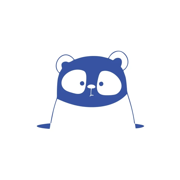 Panda Araba Sticker 17x17 Cm Mavi ürün görseli 1