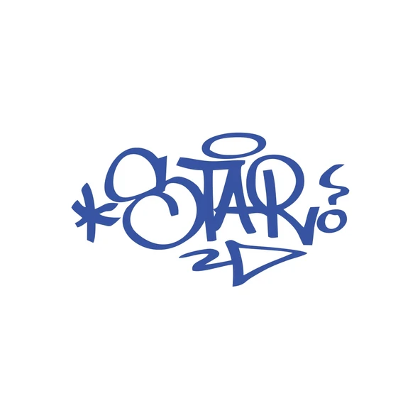 Graffiti Star Araba Sticker 17x17 Cm Mavi ürün görseli 1