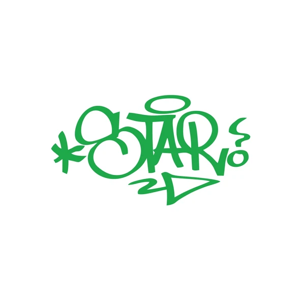 Graffiti Star Araba Sticker 17x17 Cm Yeşil ürün görseli 1
