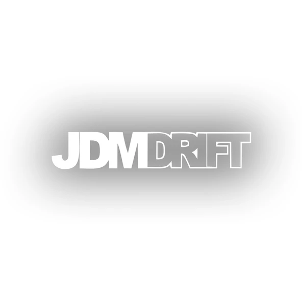 JDM Drift Araba Sticker 17x17 Cm Beyaz ürün görseli 1