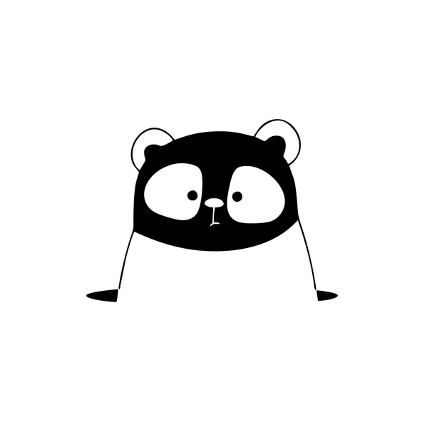 Panda Araba Sticker 17x17 Cm Siyah ürün görseli 1