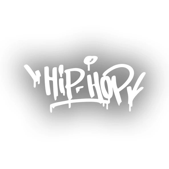 Graffiti Hiphop Araba Sticker 17x17 Cm Beyaz ürün görseli 1