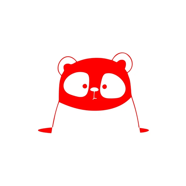Panda Araba Sticker 17x17 Cm Kırmızı ürün görseli 1