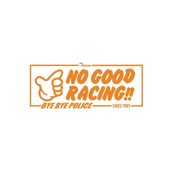 No Good Racing Araba Sticker 17x17 Cm Turuncu ürün görseli 1