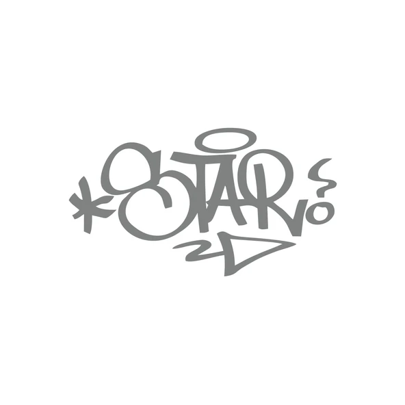 Graffiti Star Araba Sticker 17x17 Cm Gri ürün görseli 1