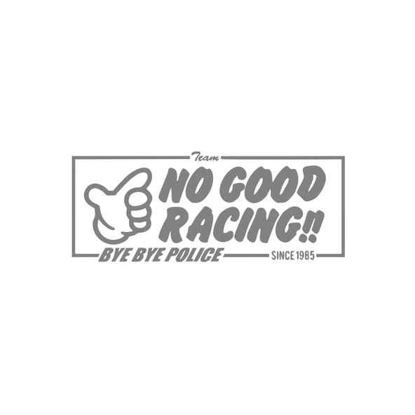 No Good Racing Araba Sticker 17x17 Cm Gri ürün görseli 1