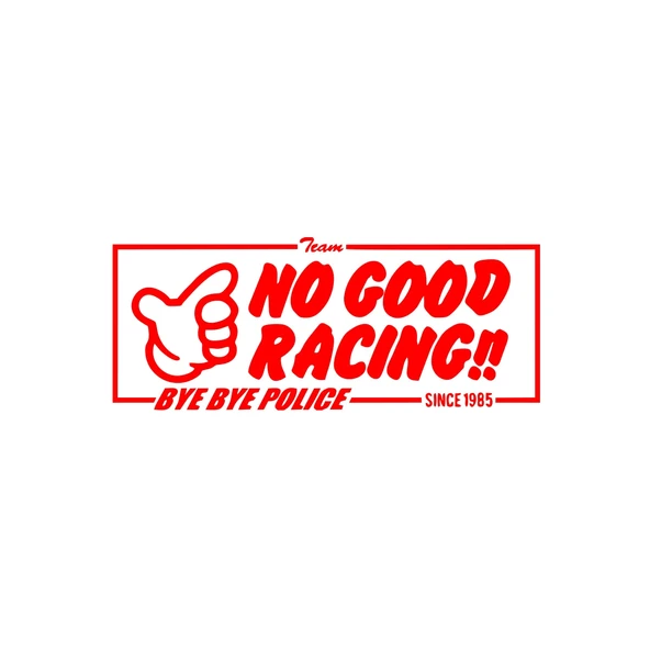 No Good Racing Araba Sticker 17x17 Cm Kırmızı ürün görseli 1