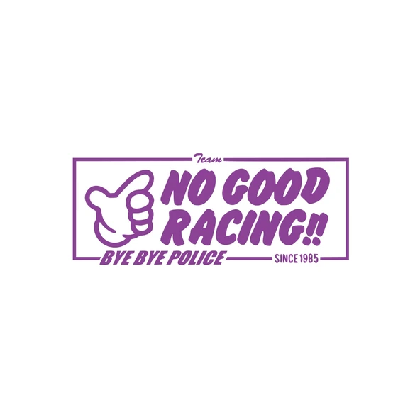 No Good Racing Araba Sticker 17x17 Cm Mor ürün görseli 1