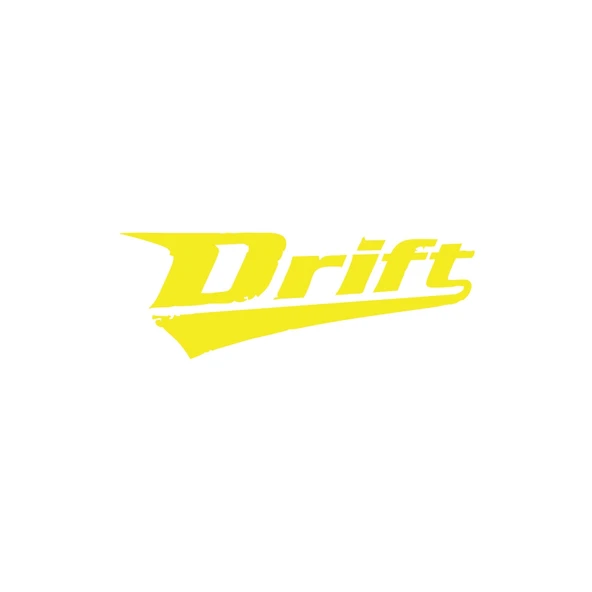 Drift Araba Sticker 17x17 Cm Sarı ürün görseli 1
