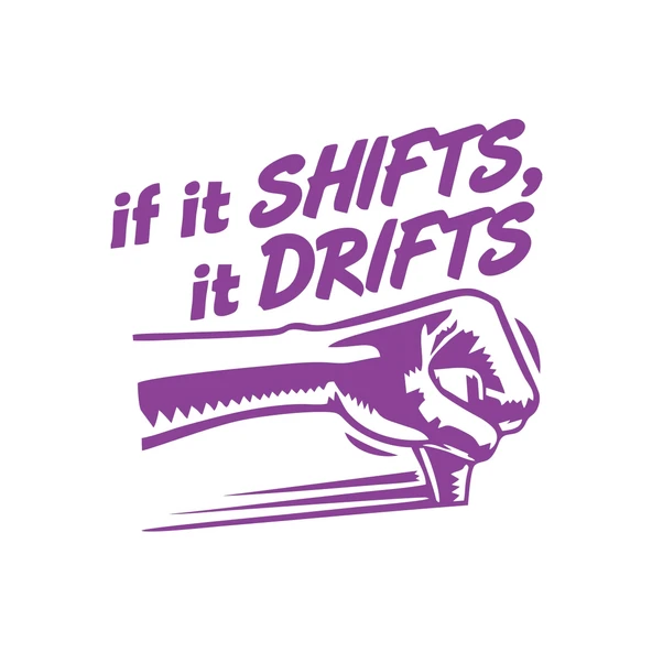 If It Shifts It Drifts Araba Sticker 17x17 Cm Mor ürün görseli 1