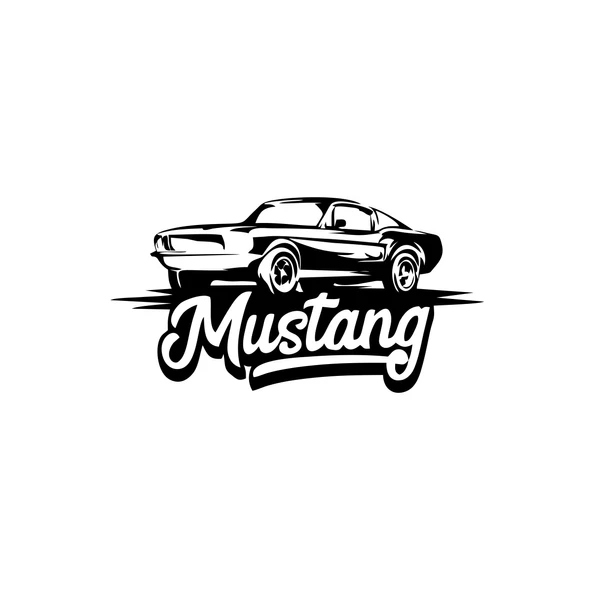 Mustang Araba Silüet Sticker 17x17 Cm Siyah ürün görseli 1