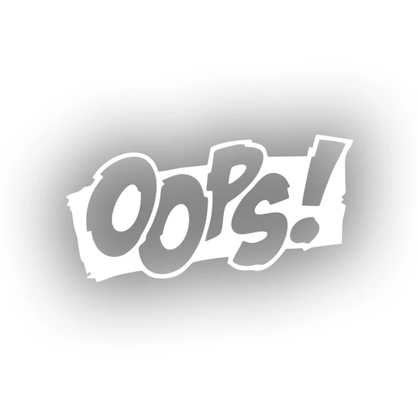 Oops Araba Sticker 17x17 Cm Beyaz ürün görseli 1