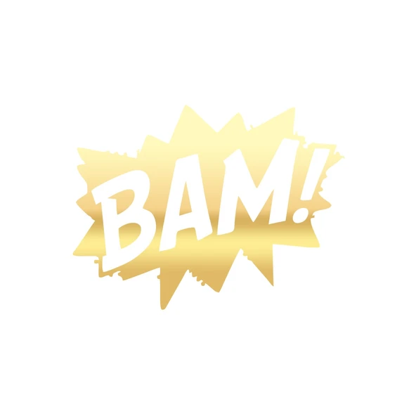 Bam Araba Sticker 17x17 Cm Gold ürün görseli 1