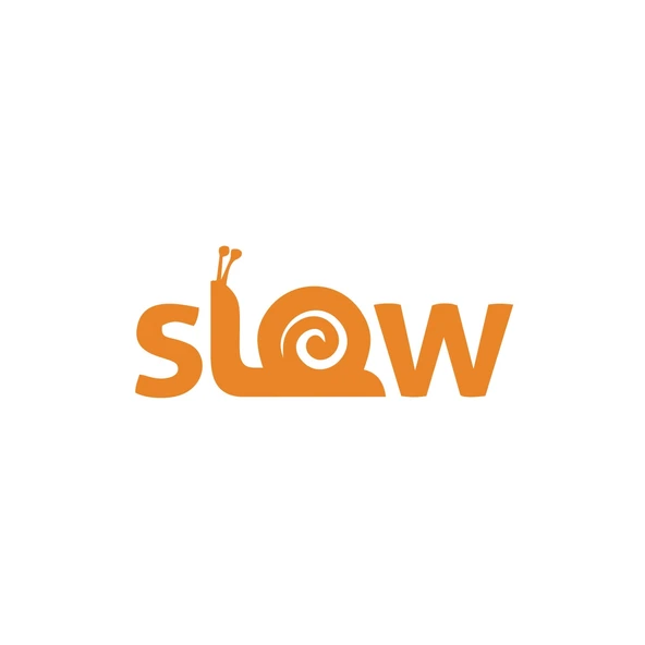 Slow Salyangoz Araba Sticker 17x17 Cm Turuncu ürün görseli 1