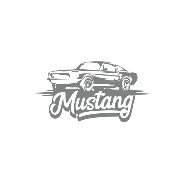 Mustang Araba Silüet Sticker 17x17 Cm Gri ürün görseli 1