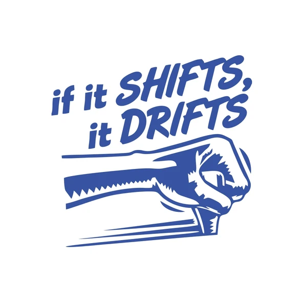 If It Shifts It Drifts Araba Sticker 17x17 Cm Mavi ürün görseli 1