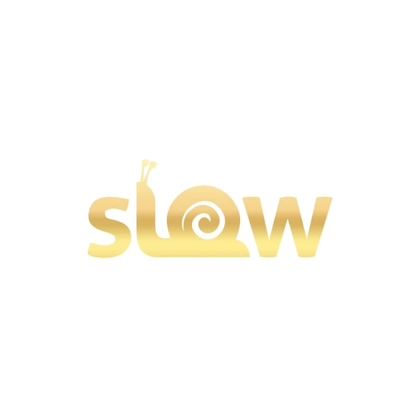 Slow Salyangoz Araba Sticker 17x17 Cm Gold ürün görseli 1