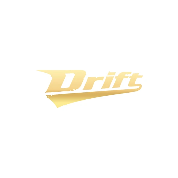 Drift Araba Sticker 17x17 Cm Gold ürün görseli 1
