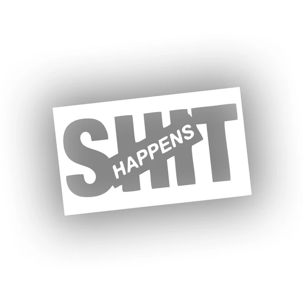 Happens Araba Sticker 17x17 Cm Beyaz ürün görseli 1