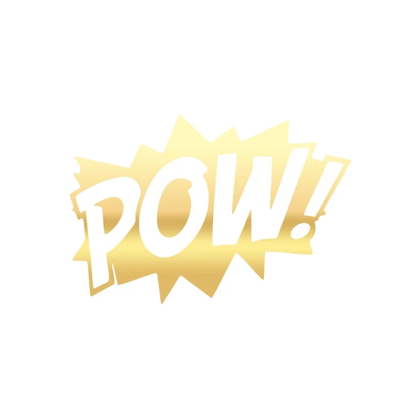 Pow Araba Sticker 17x17 Cm Gold ürün görseli 1