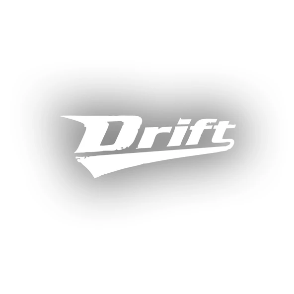 Drift Araba Sticker 17x17 Cm Beyaz ürün görseli 1