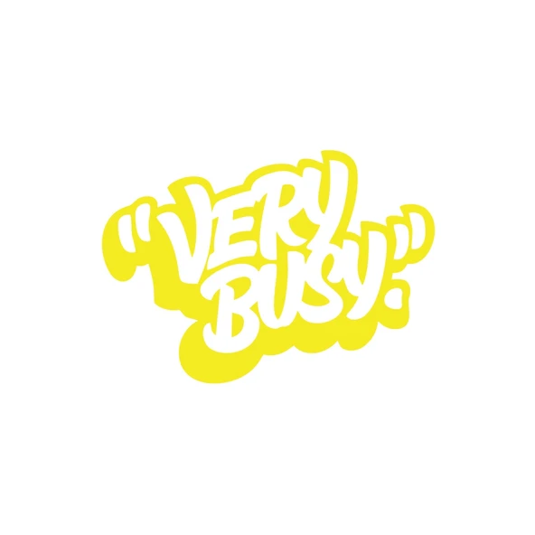 Very Busy Araba Sticker 17x17 Cm Sarı ürün görseli 1