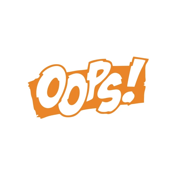 Oops Araba Sticker 17x17 Cm Turuncu ürün görseli 1