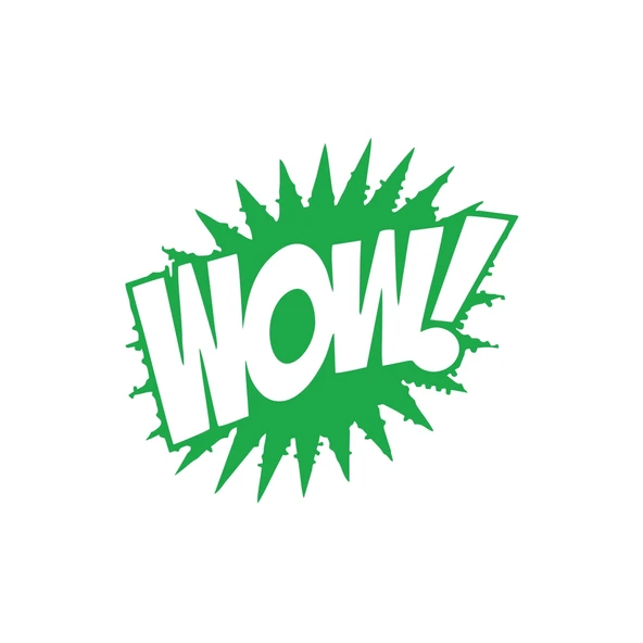 Wow Araba Sticker 17x17 Cm Yeşil ürün görseli 1