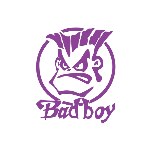 Bad Boy Araba Sticker 17x17 Cm Mor ürün görseli 1