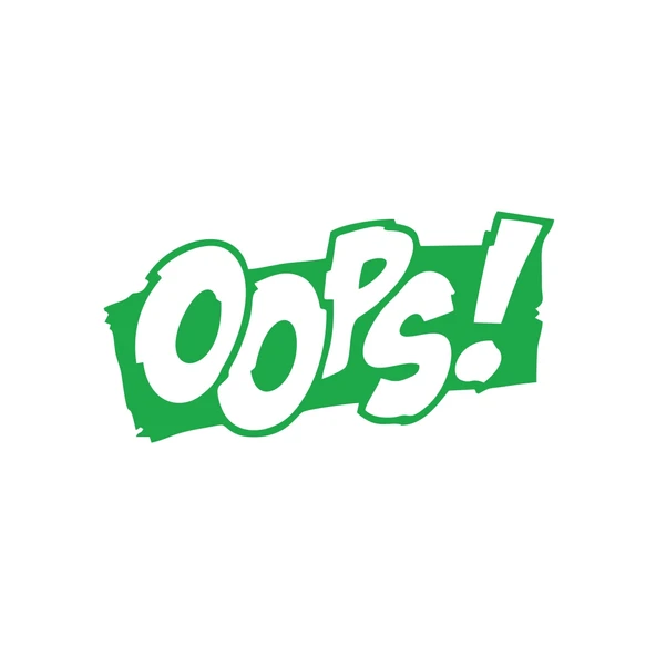 Oops Araba Sticker 17x17 Cm Yeşil ürün görseli 1