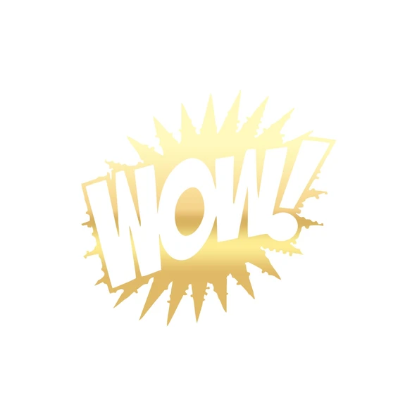 Wow Araba Sticker 17x17 Cm Gold ürün görseli 1