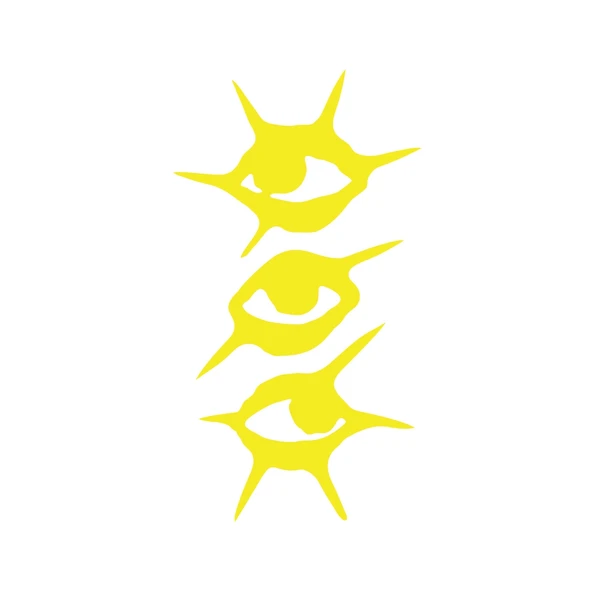 Gözler Araba Sticker 17x17 Cm Sarı ürün görseli 1