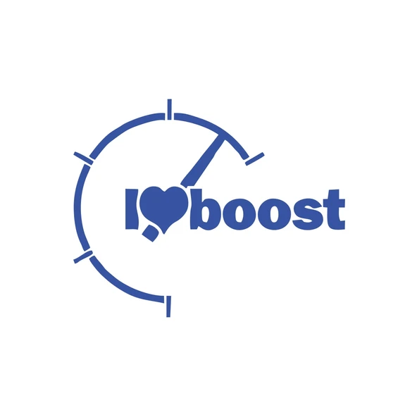I love Boost Araba Sticker 17x17 Cm Mavi ürün görseli 1