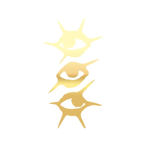 Gözler Araba Sticker 17x17 Cm Gold ürün görseli 1