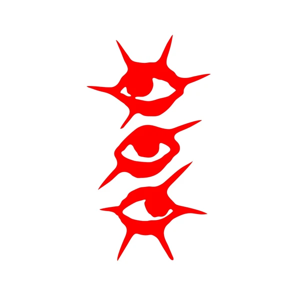 Gözler Araba Sticker 17x17 Cm Kırmızı ürün görseli 1