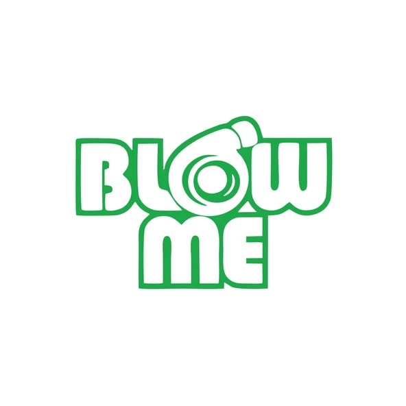 Blow Me Araba Sticker 17x17 Cm Yeşil ürün görseli 1