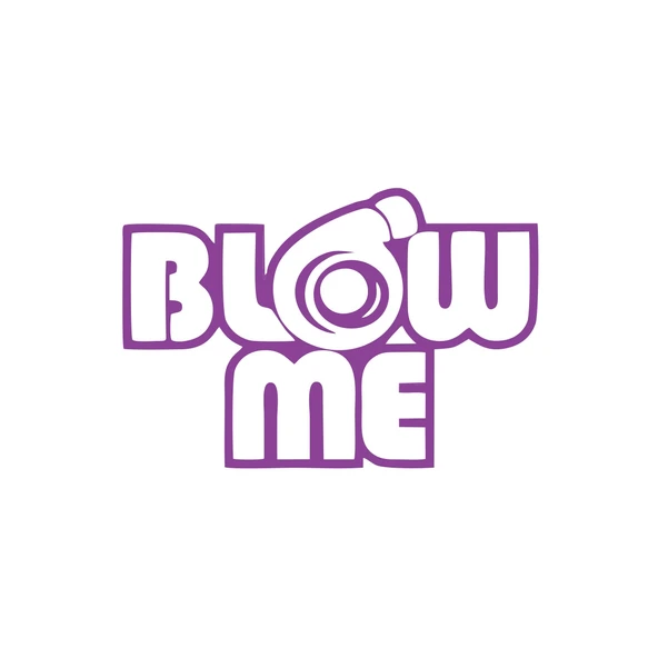 Blow Me Araba Sticker 17x17 Cm Mor ürün görseli 1