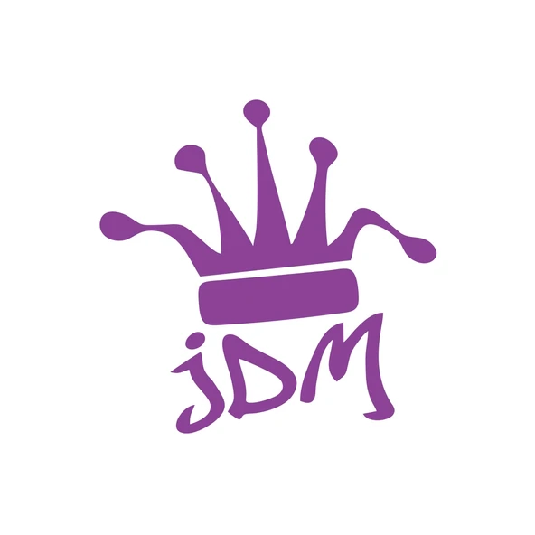 JDM Kral Tacı Araba Sticker 17x17 Cm Mor ürün görseli 1