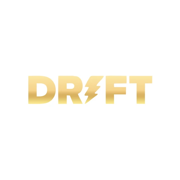 Drift Araba Sticker 17x17 Cm Gold ürün görseli 1