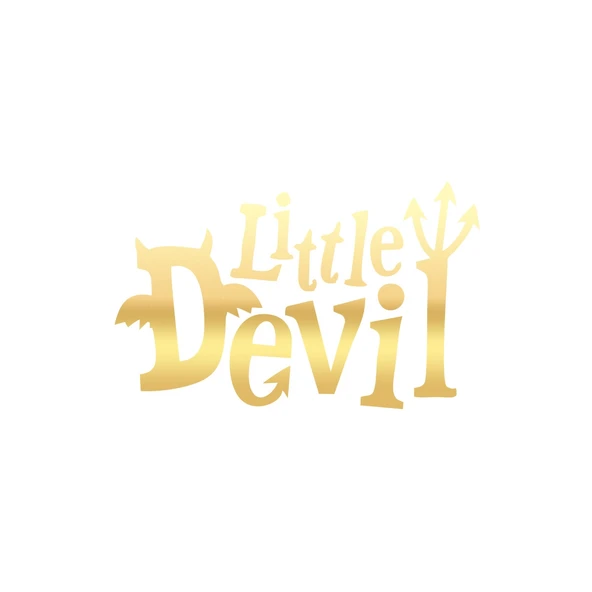Little Devil Araba Sticker 17x17 Cm Gold ürün görseli 1