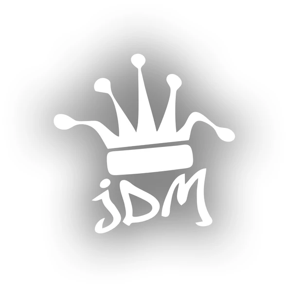 JDM Kral Tacı Araba Sticker 17x17 Cm Beyaz ürün görseli 1