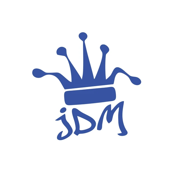 JDM Kral Tacı Araba Sticker 17x17 Cm Mavi ürün görseli 1